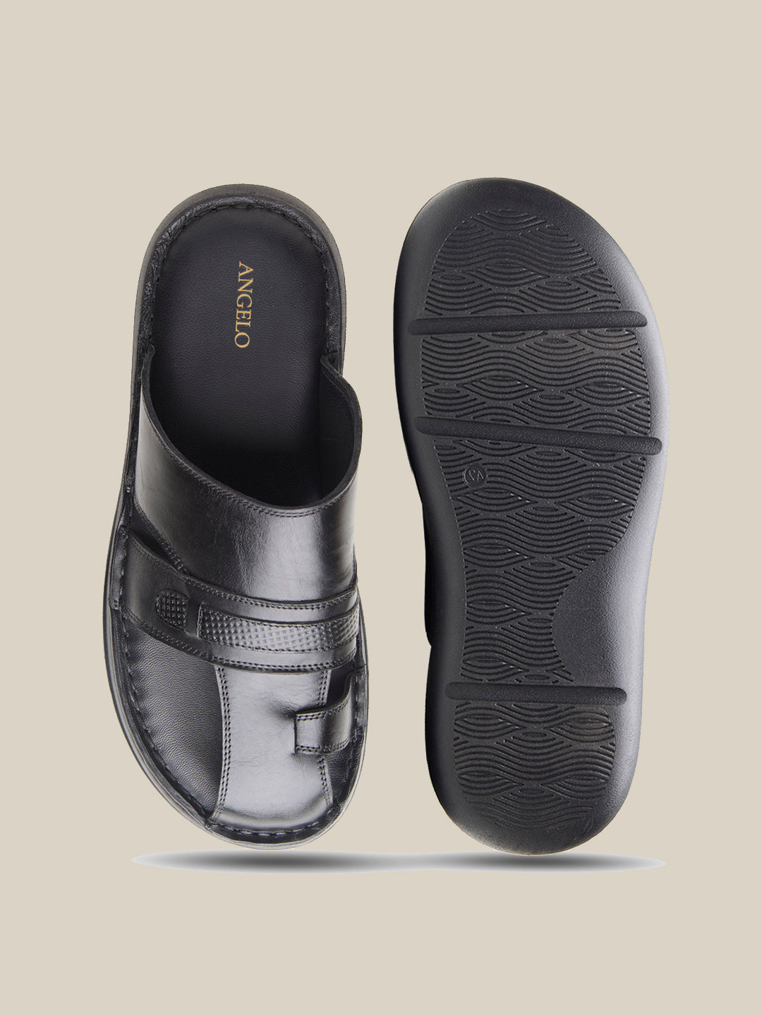 Blake Leather Slippers Black