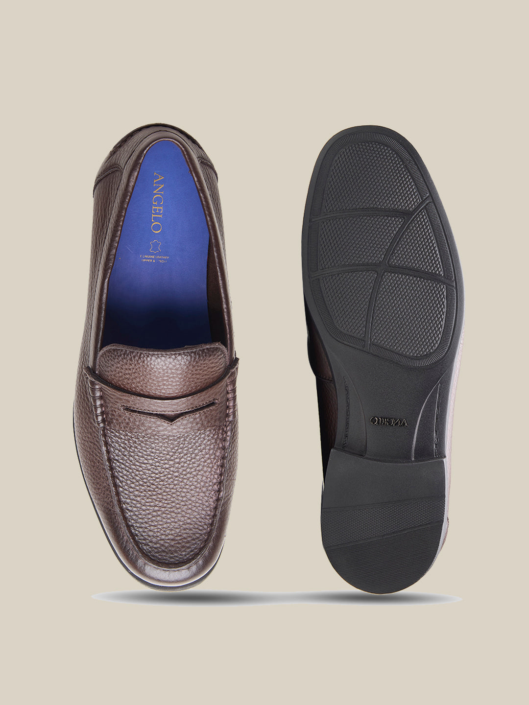 Hopkins Leather Comfort Slip-Ons Shoes Brown