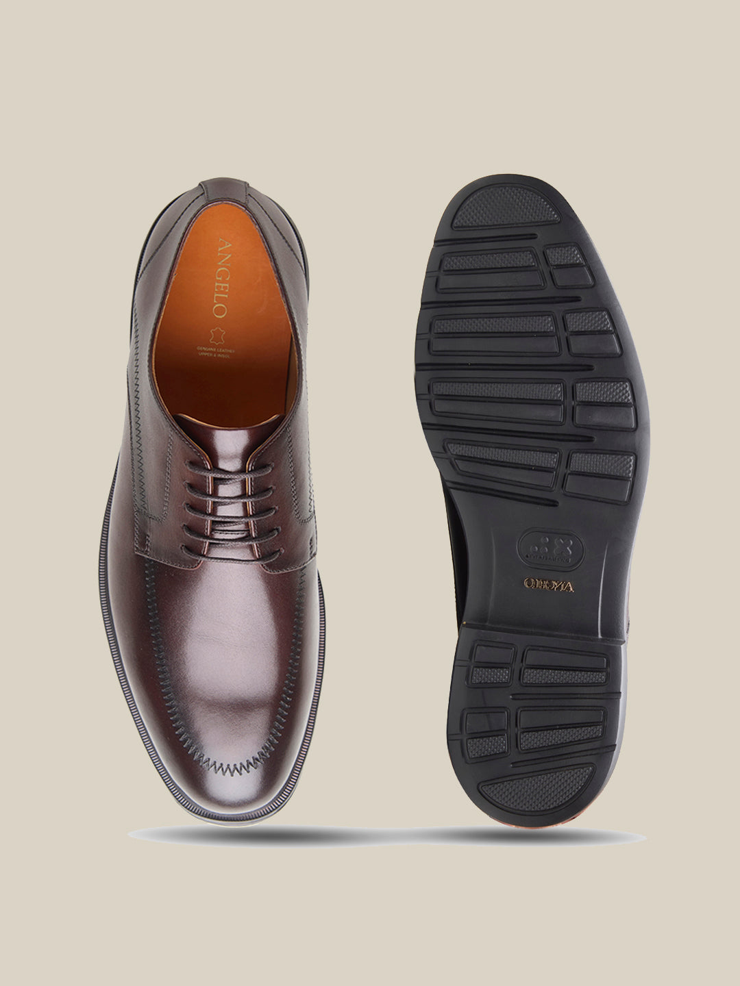 Tickner Leather Comfort Lace Up Shoes Brown
