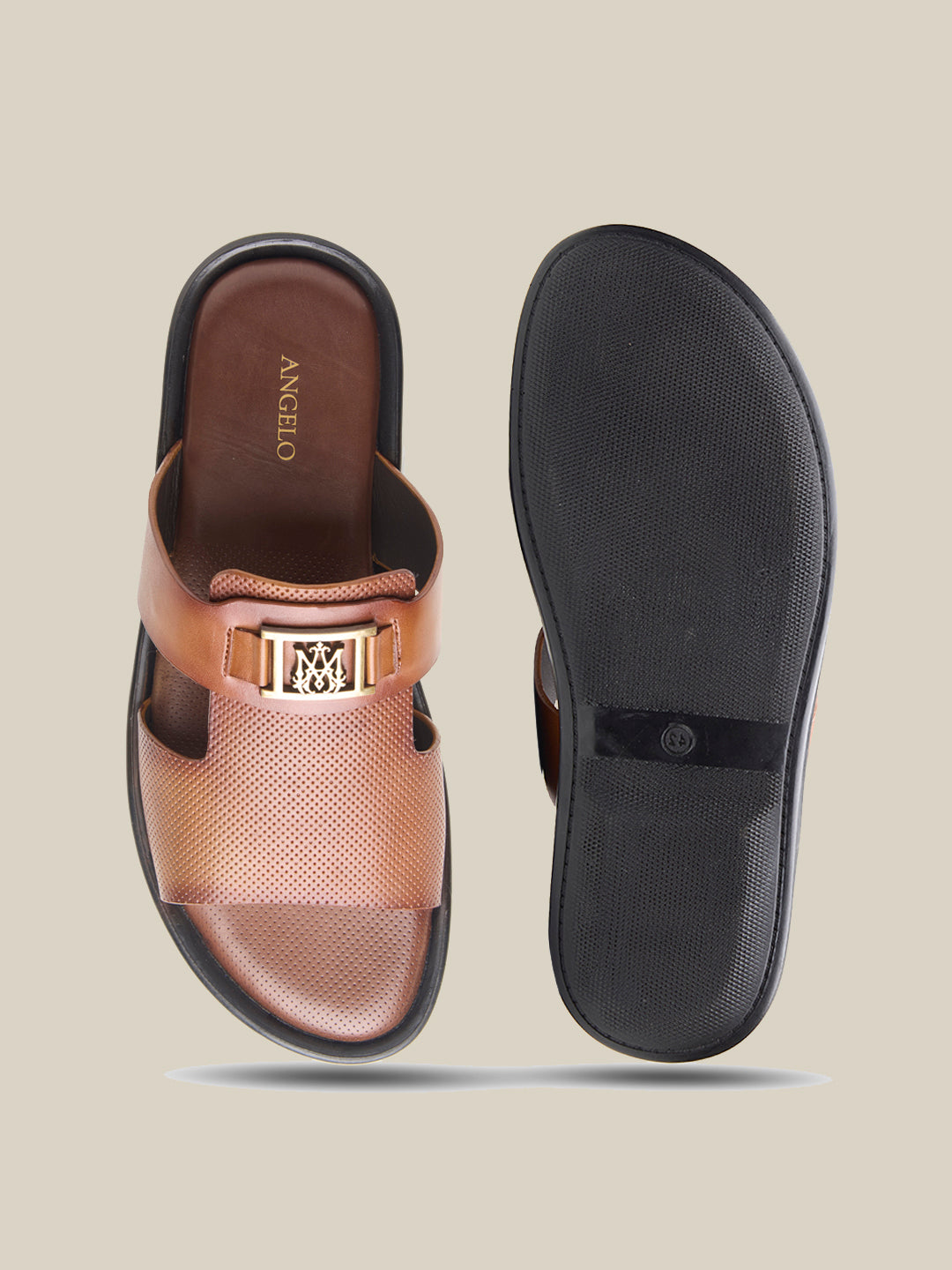 Madsen Leather Slippers Tan