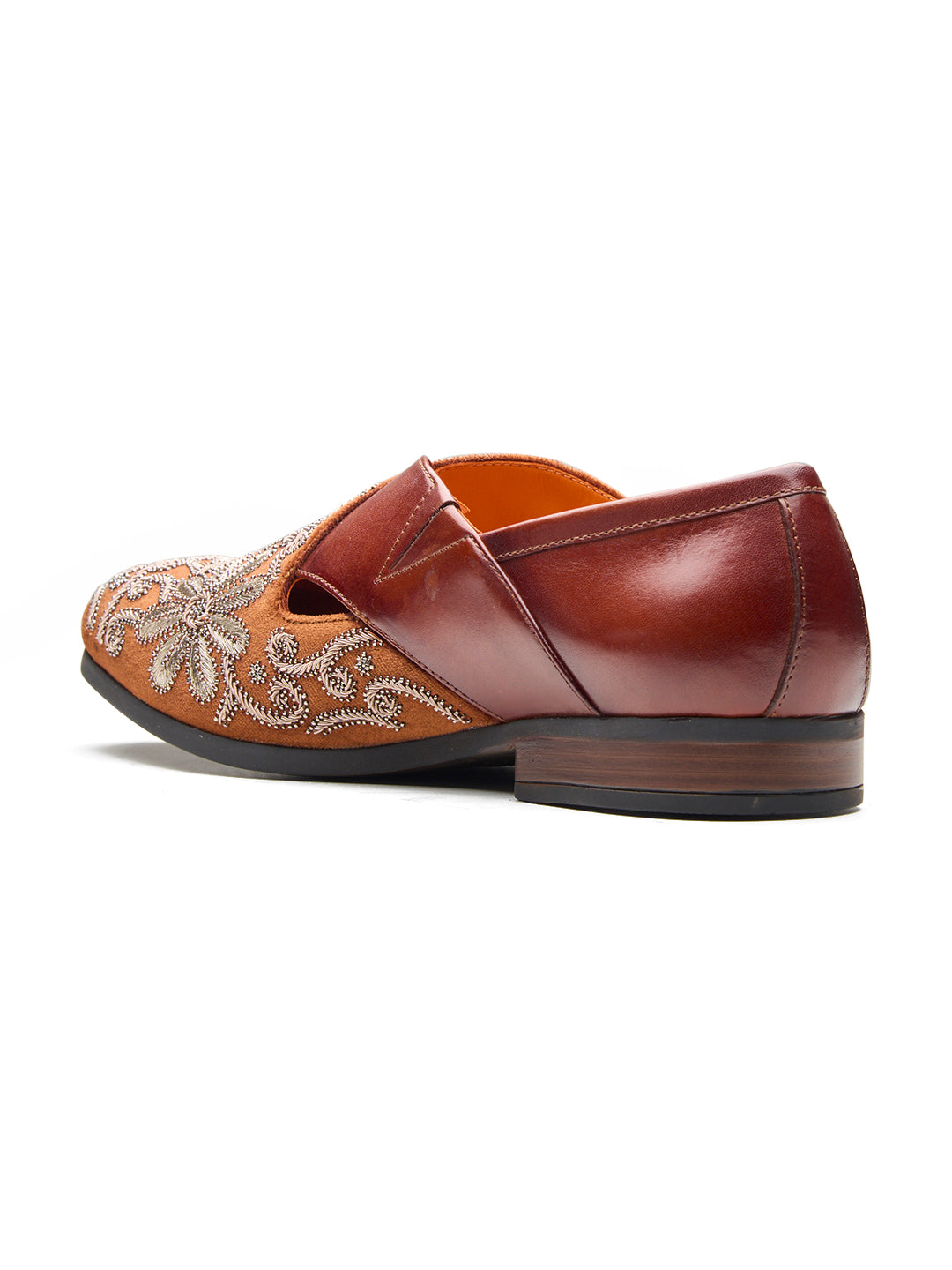 Kenzo Leather  Ethnic Slip On's Shoes Tan
