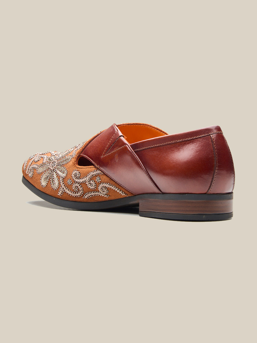 Kenzo Leather  Ethnic Slip On's Shoes Tan