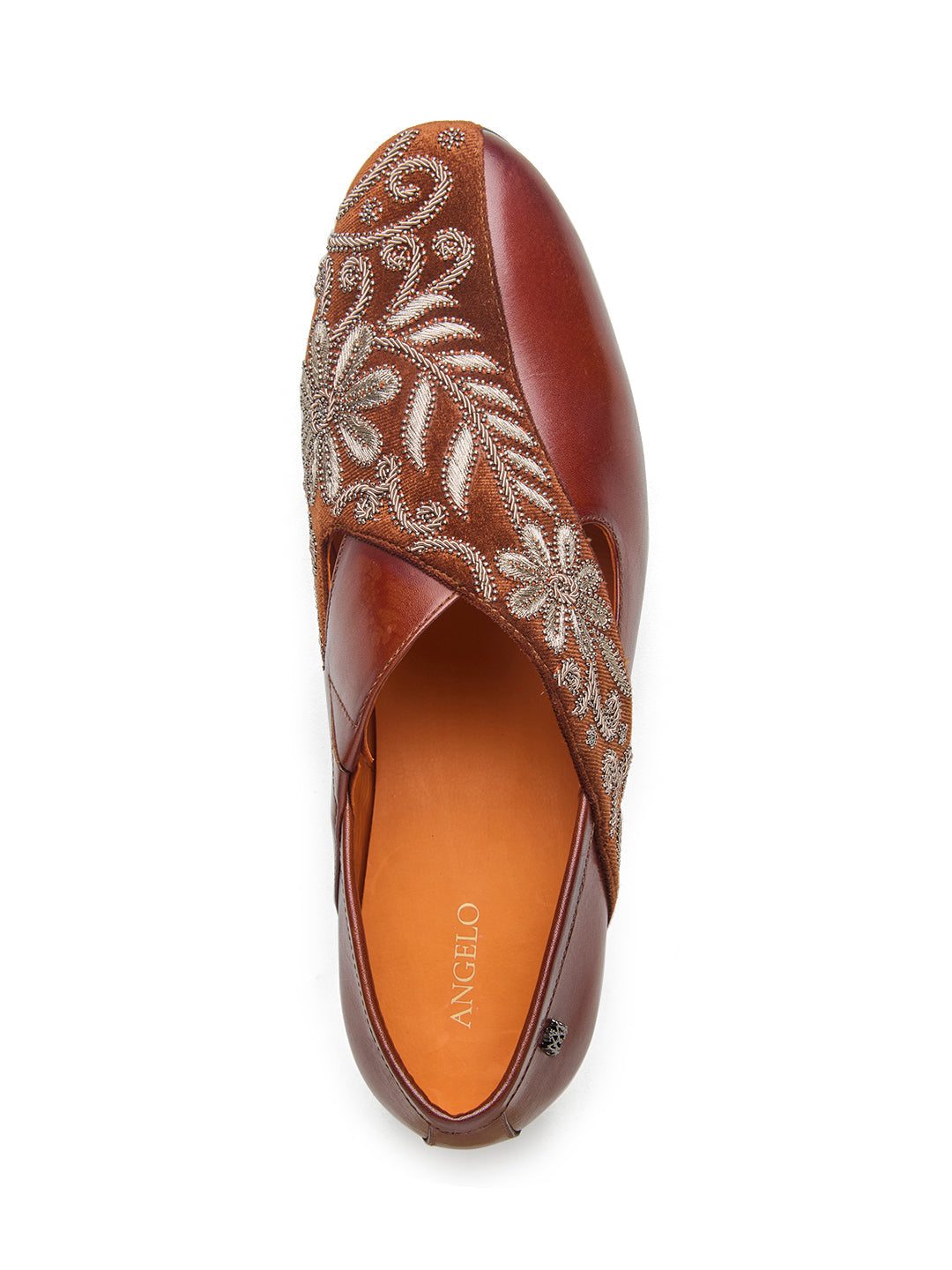 Kenzo Leather  Ethnic Slip On's Shoes Tan