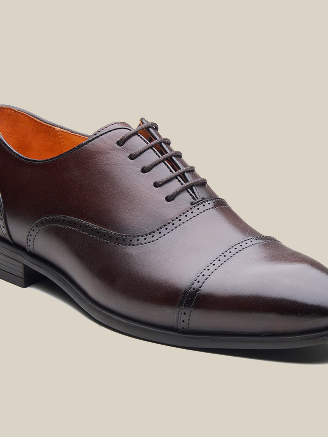 Massimo Leather Derby Shoes Brown