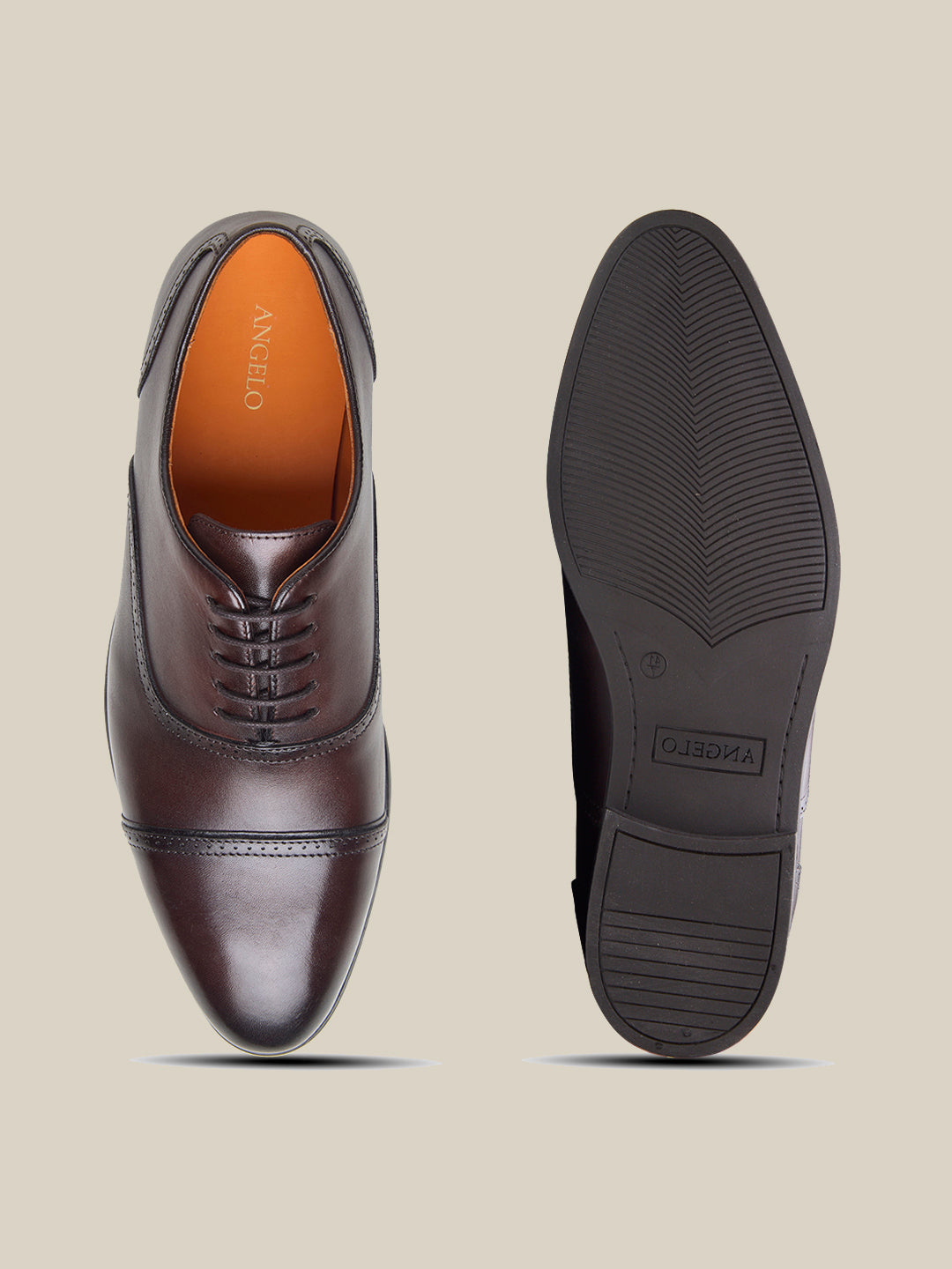 Massimo Leather Derby Shoes Brown