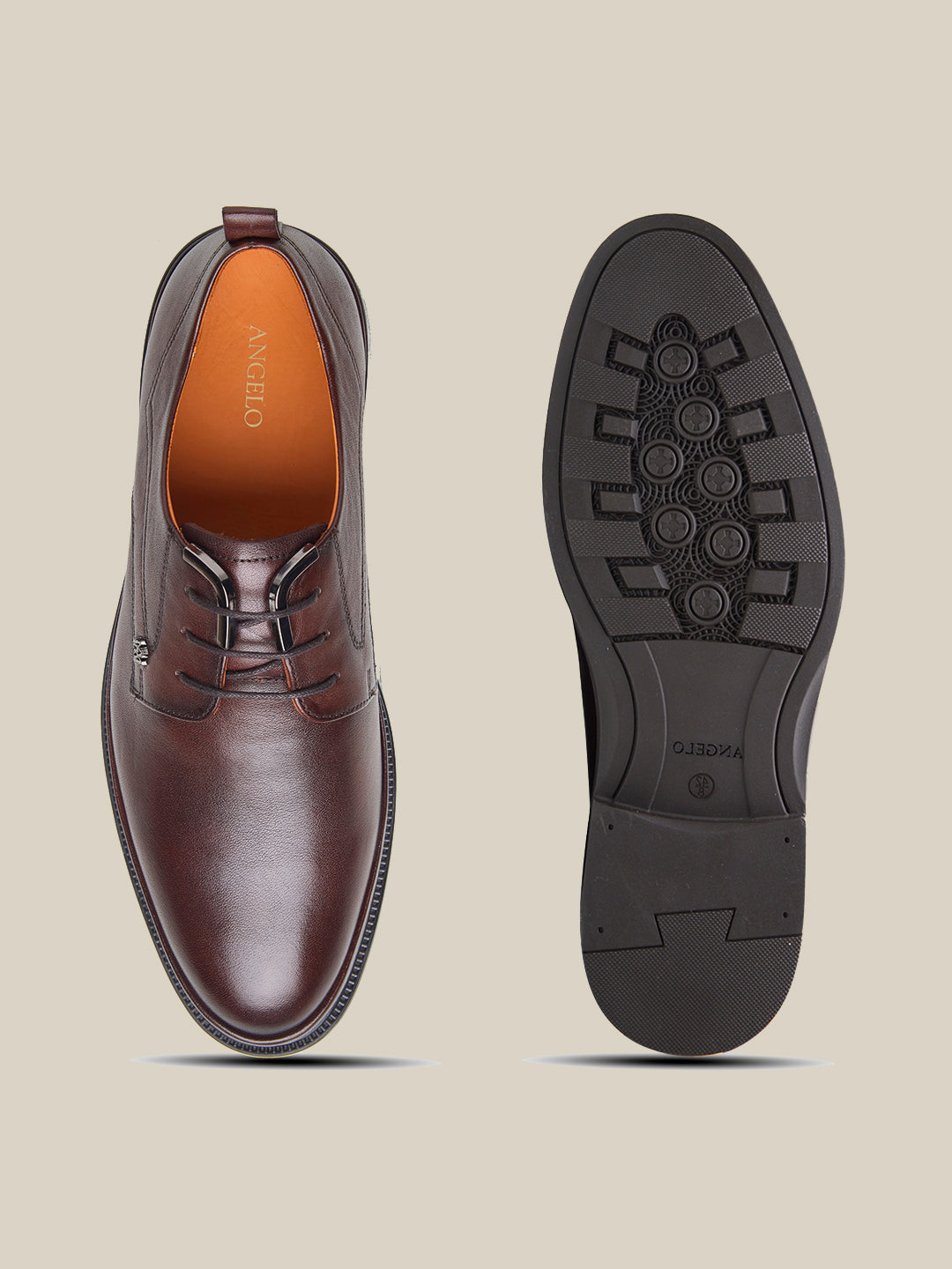 Carlo Leather Lace Up Shoes Brown