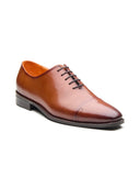 Emilio Leather Derby Shoes Tan