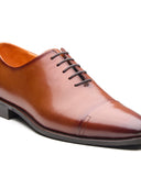 Emilio Leather Derby Shoes Tan
