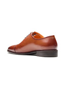 Emilio Leather Derby Shoes Tan