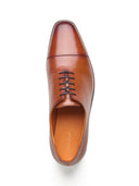 Emilio Leather Derby Shoes Tan