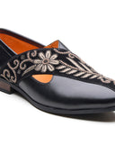 Kenzo Leather  Ethnic Slip On's shoes Black