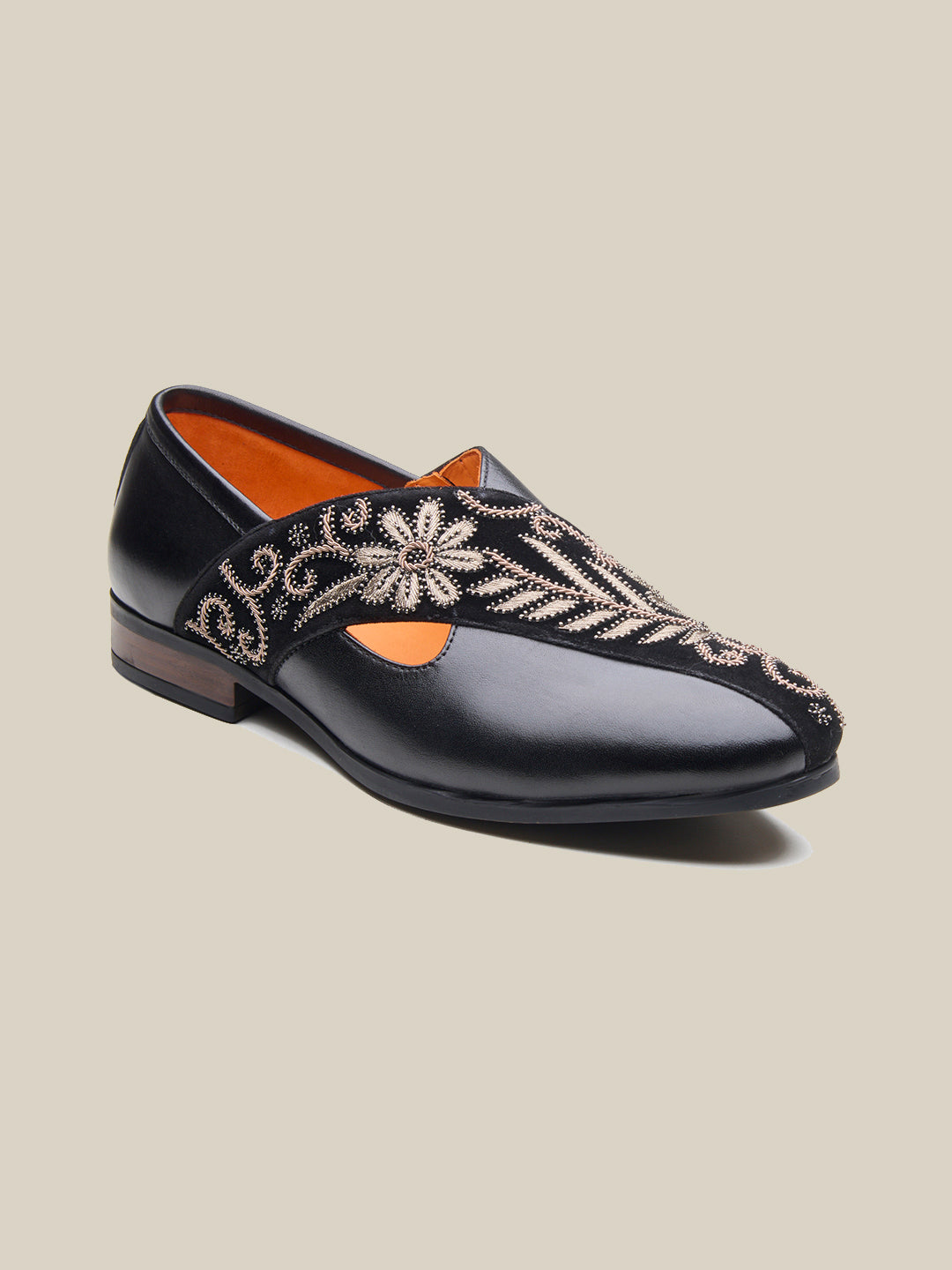 Kenzo Leather  Ethnic Slip On's shoes Black