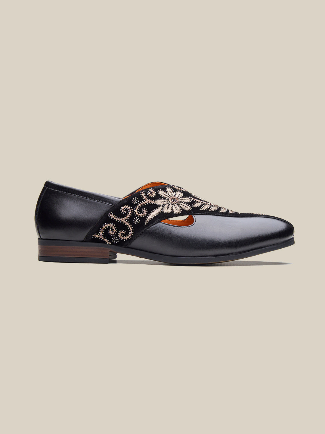 Kenzo Leather  Ethnic Slip On's shoes Black