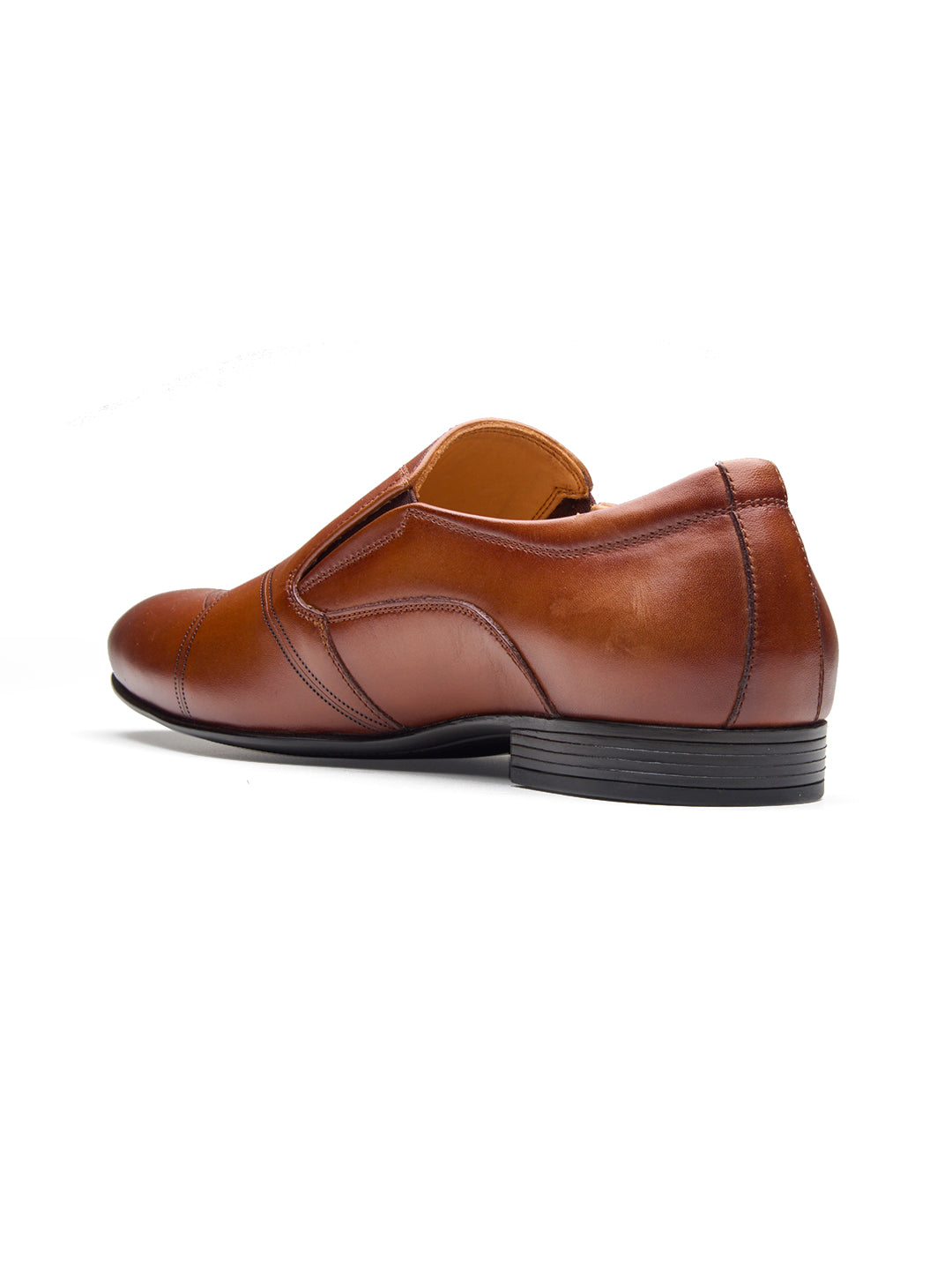 Leonardo Leather Formal Slip-on Shoes Tan