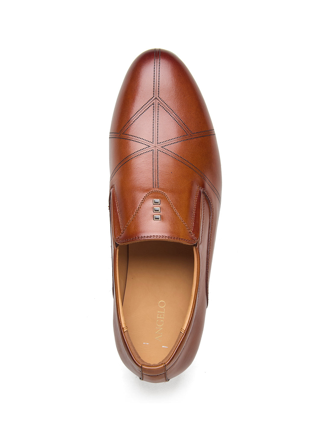 Leonardo Leather Formal Slip-on Shoes Tan