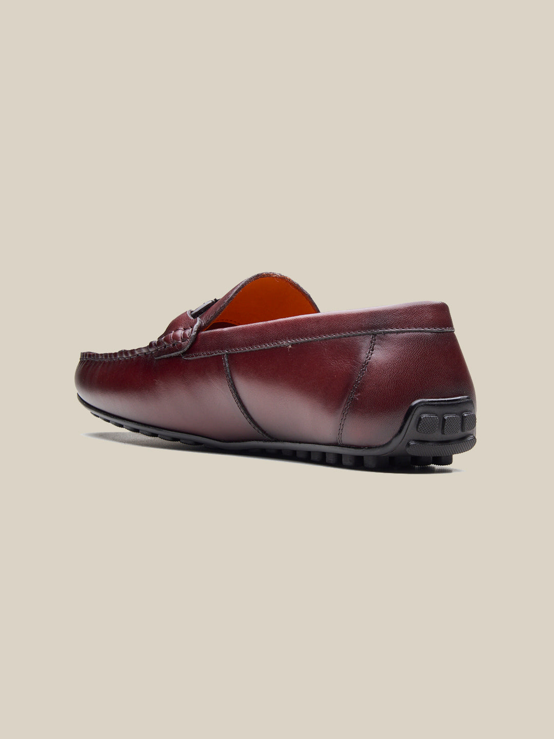 Paolo Leather Loafers Slip-on Shoe  Bordo