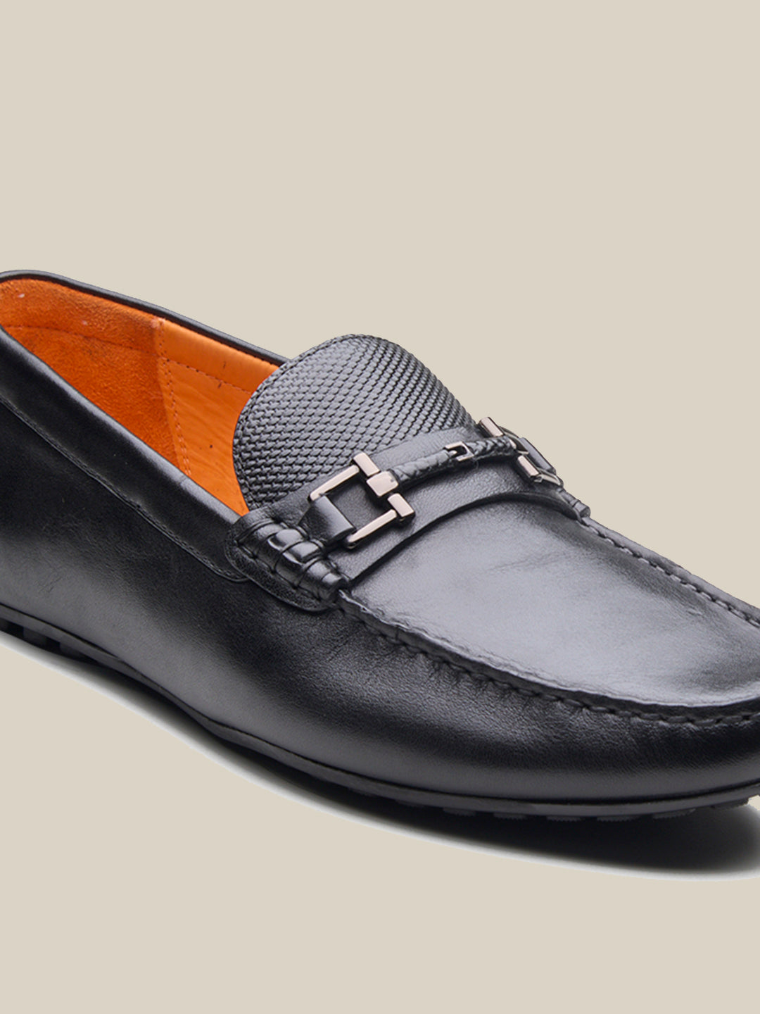 Piero Leather Loafers Slip-on Shoes Black