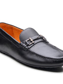 Piero Leather Loafers Slip-on Shoes Black