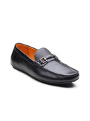 Piero Leather Loafers Slip-on Shoes Black