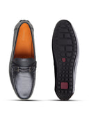 Piero Leather Loafers Slip-on Shoes Black