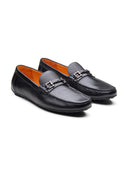 Piero Leather Loafers Slip-on Shoes Black