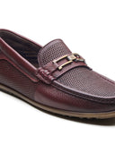 Orlando Leather Loafers Slip-on Shoes bordo