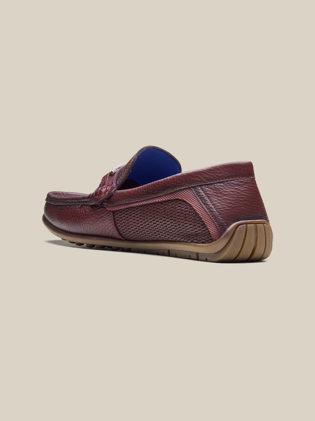 Orlando Leather Loafers Slip-on Shoes bordo