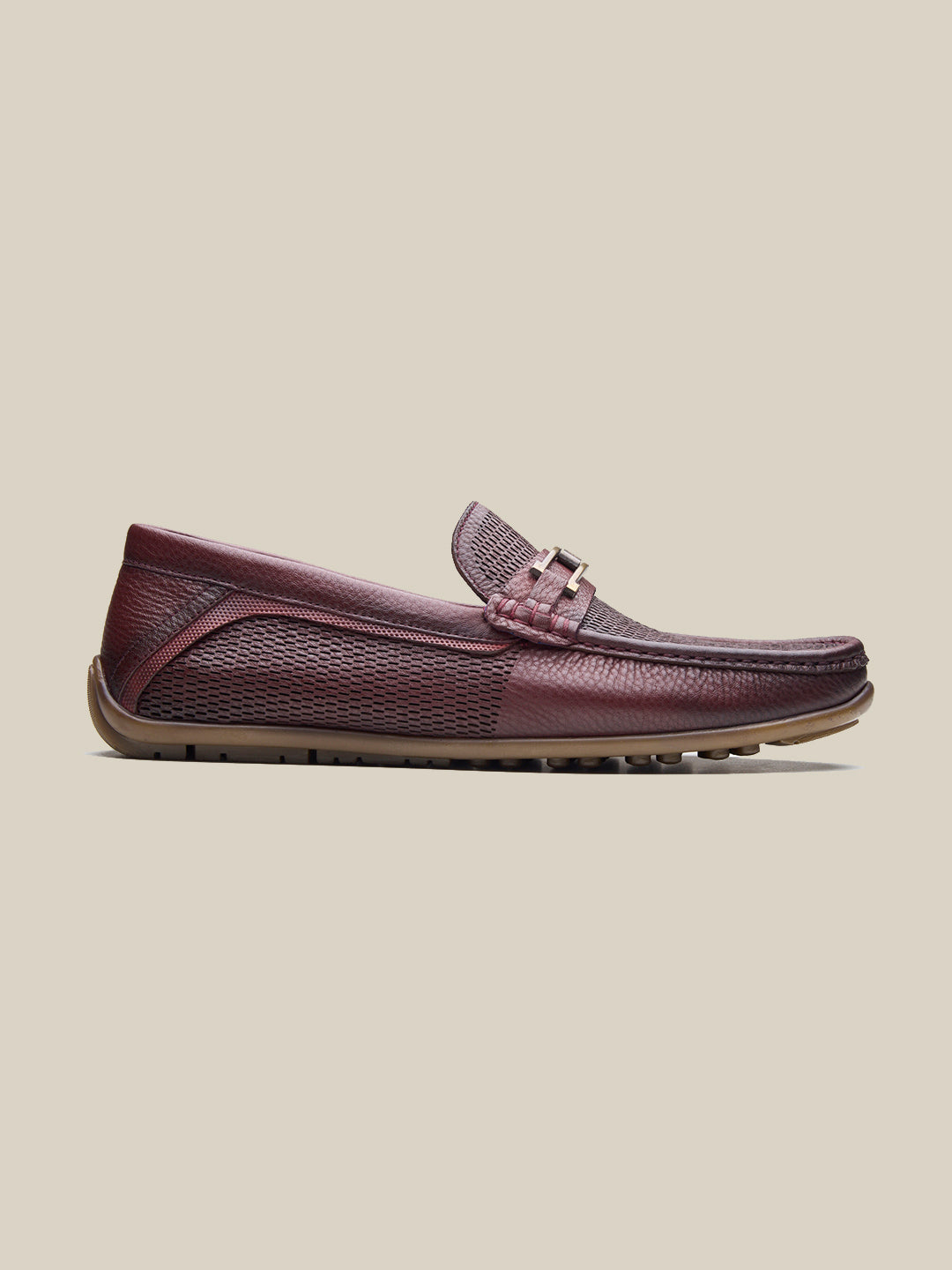 Orlando Leather Loafers Slip-on Shoes bordo