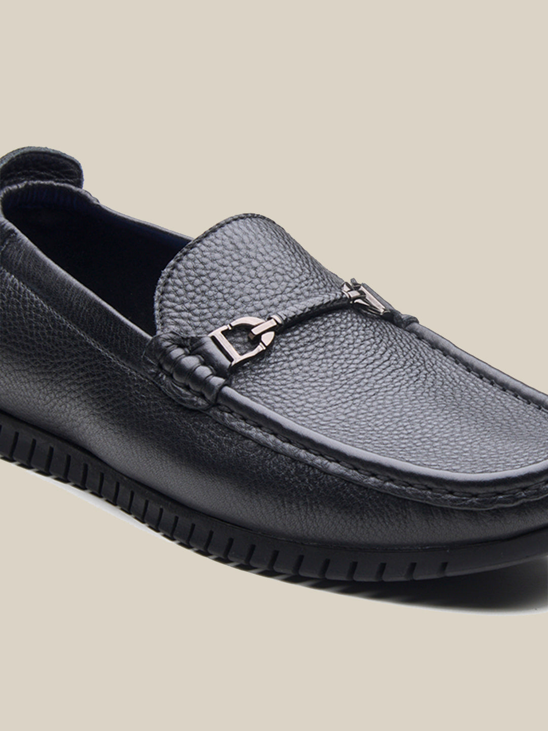 Ettore Leather Formals Shoes Black