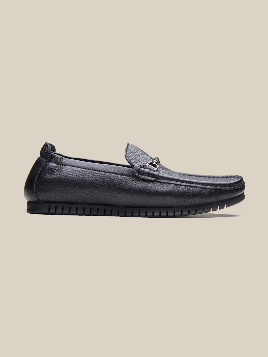 Ettore Leather Formals Shoes Black