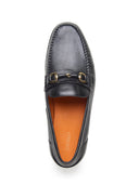 Renato Leather Loafers Slip-on Shoe  Black