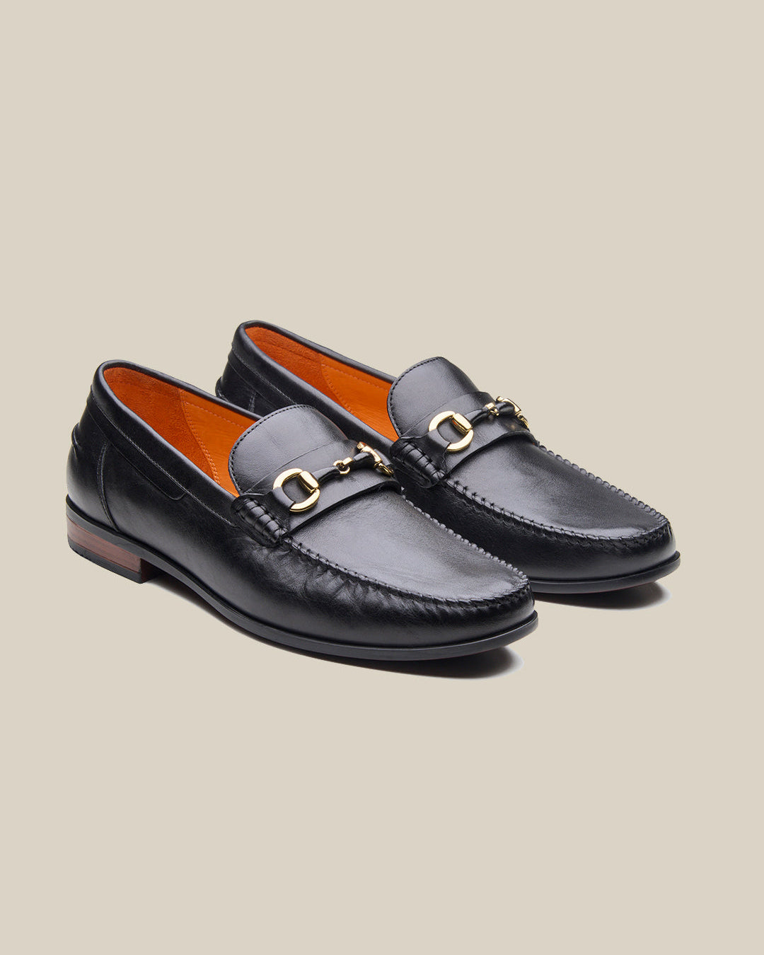 Renato Leather Loafers Slip-on Shoe  Black