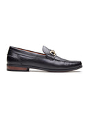 Renato Leather Loafers Slip-on Shoe  Black