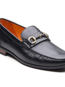 Renato Leather Loafers Slip-on Shoe  Black