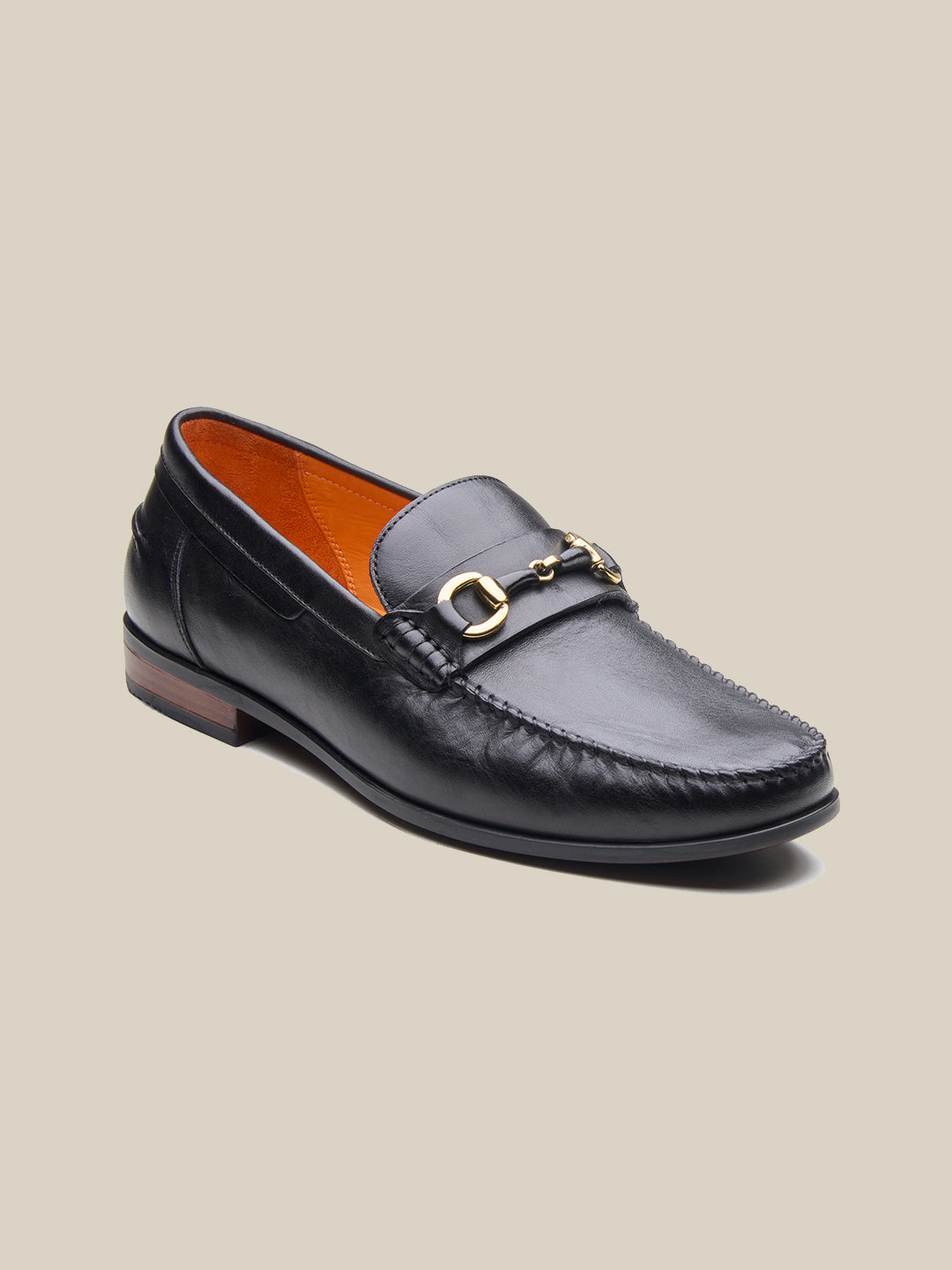 Renato Leather Loafers Slip-on Shoe  Black