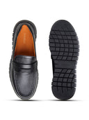 Carlo Leather Comfort  Slip-on Shoes Black