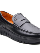 Carlo Leather Comfort  Slip-on Shoes Black