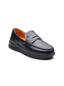 Carlo Leather Comfort  Slip-on Shoes Black