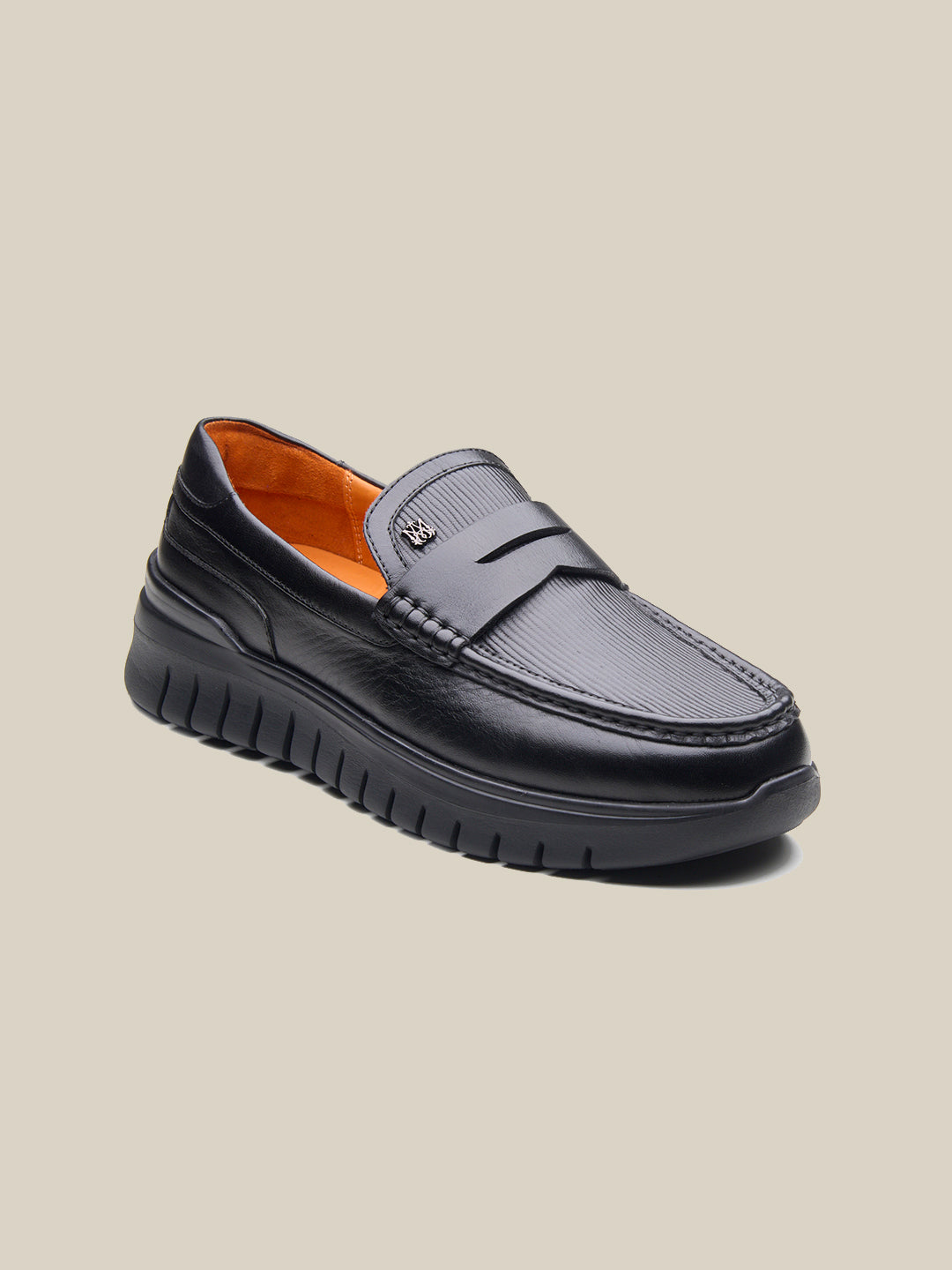 Andare Leather Comfort  Slip-on Shoes Black