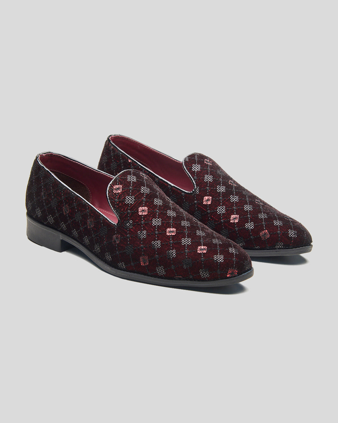 Parma Ethnic Slip Ons Cherry