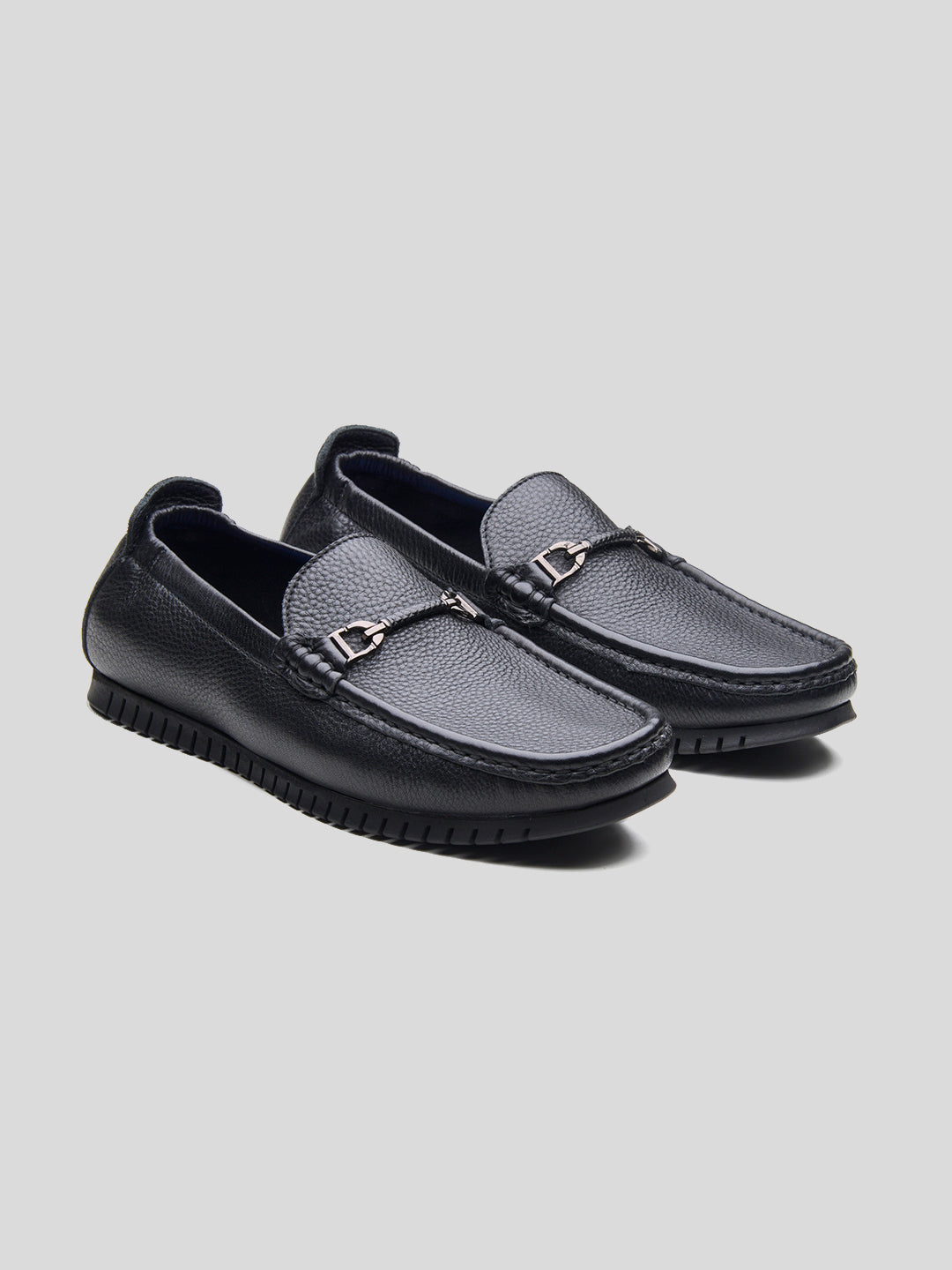 Ettore Leather Formals Shoes Black