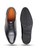 Massimo Leather Derby Shoes Black