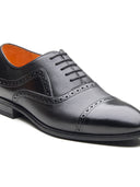 Mario Leather Derby Shoes Black