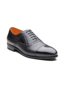 Mario Leather Derby Shoes Black