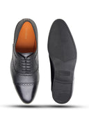 Mario Leather Derby Shoes Black