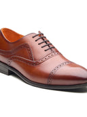 Mario Leather Derby Shoes Tan