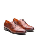 Mario Leather Derby Shoes Tan