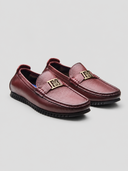 Enzo Leather Loafers Bordo