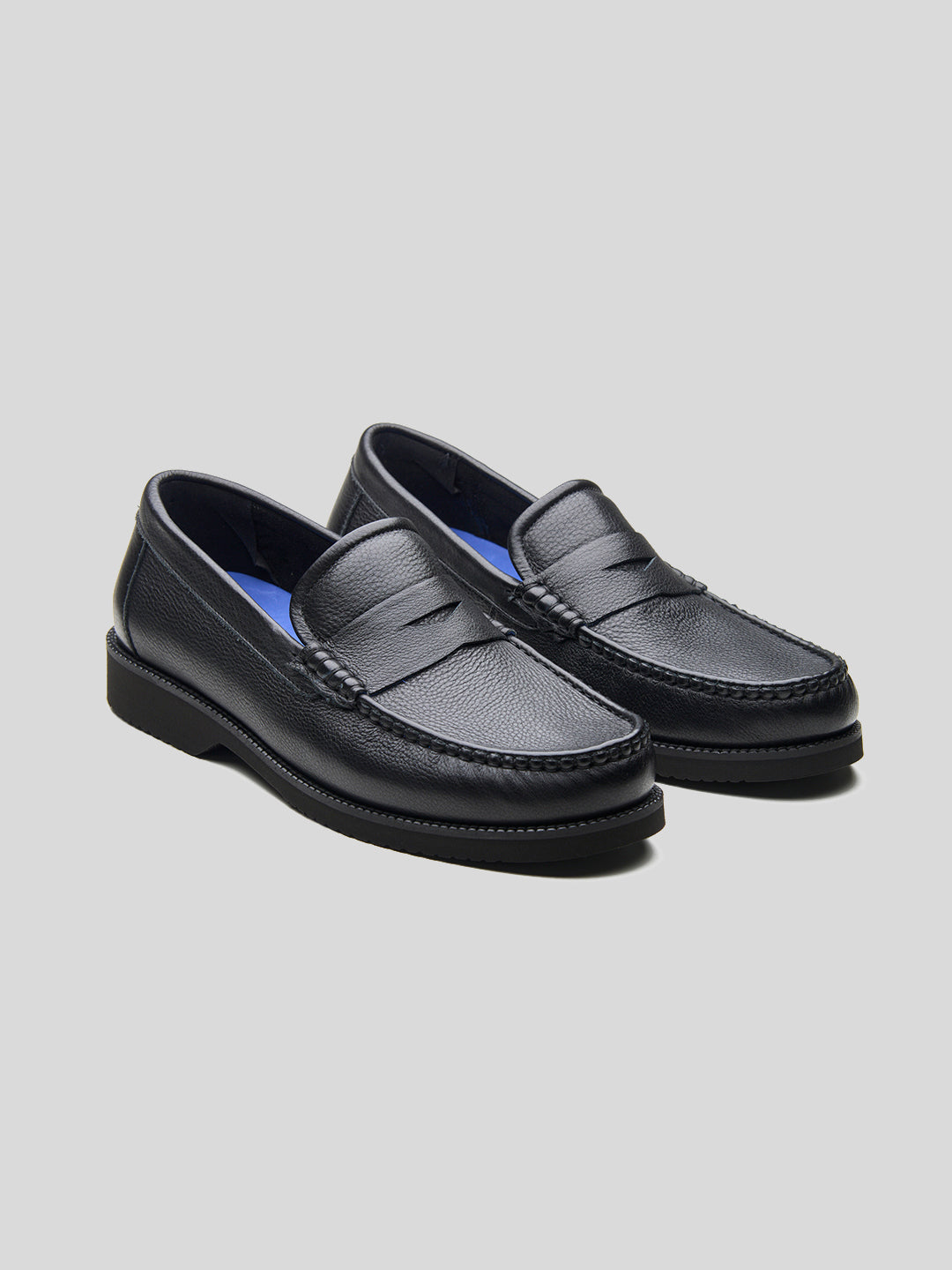 Benedo Leather Comfort Slip-on Shoes Black