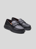 Benuto Leather Formal Slip-on Shoes Black